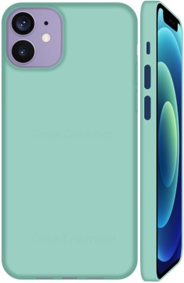 CASE CREATION Back Cover for Apple iPhone 12 Pro Max 2020 Soft Back Case Smart Fashion Velvet Cover(Green, Shock Proof, Silicon, Pack of: 1)