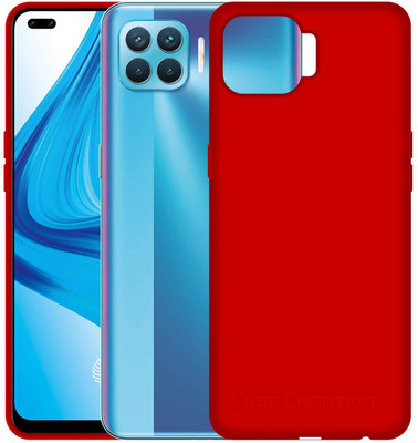 CASE CREATION Back Cover for New Oppo F17 Pro (2019) Soft Back Case Fashion Velvet Cover(Red, Grip Case, Pack of: 1)