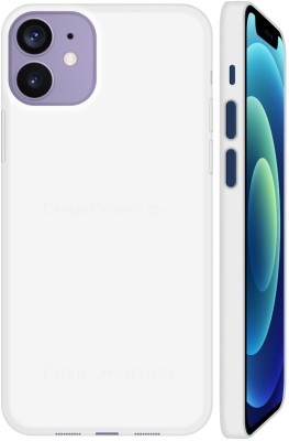 CASE CREATION Back Cover for Apple iPhone 12 Pro 2020 Luxurious OG Series Slim Silicone Case(White, Waterproof, Pack of: 1)