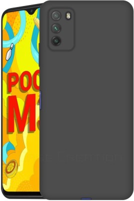 CASE CREATION Back Cover for Xiaomi POCO M3 2020 Soft Back Case Fashion Velvet Cover(Black, Shock Proof, Silicon, Pack of: 1)