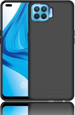 CASE CREATION Back Cover for Oppo F17 Pro Liquid Silicon OG Premium Case Cover(Black, Waterproof, Pack of: 1)