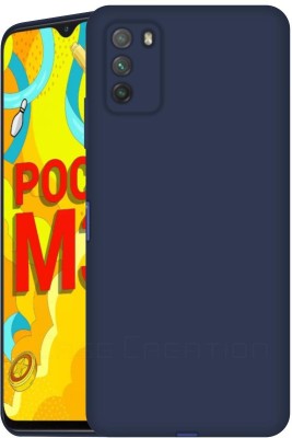 CASE CREATION Back Cover for Xiaomi POCO M3 2020 Luxurious OG Series Slim Silicone Case(Blue, Shock Proof, Silicon, Pack of: 1)