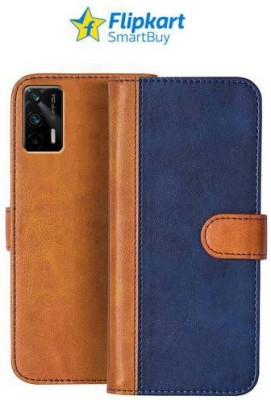 Flipkart SmartBuy Flip Cover for Realme X7 Max(Brown, Blue, Shock Proof, Pack of: 1)