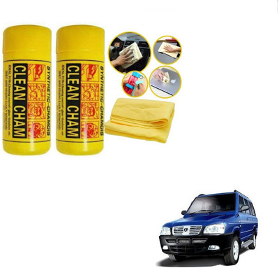 AuTO ADDiCT Chamois Leather Vehicle Washing  Cloth(Pack Of 2)