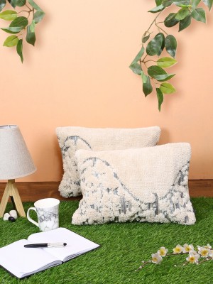 ROMEE Wool Cushions Cover(Pack of 2, 30 cm*46 cm, Beige)