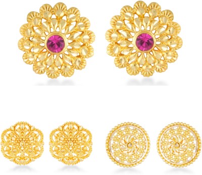 VIGHNAHARTA Vighnaharta Sizzling Charming Alloy Gold Plated Stud Earring Combo set For Women and Girls Pack of- 3 Pair Earrings- VFJ1198-1199-1234ERG Alloy, Brass Stud Earring