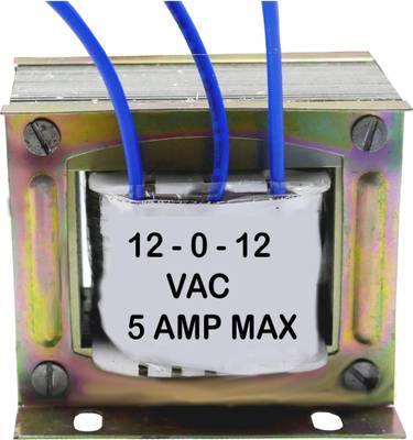 Nktronics 12-0-12 5 Amp step down transformer Power Supply Electronic Hobby Kit