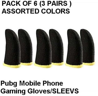 THE BRAND STUFF Anti-Sweat Finger Sleeve For PUBG and all Gaming (Suitable for All Smartphones) Finger Sleeve(Pack of 6)