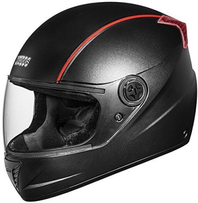 STUDDS PROFESSIONAL HI-QUALITY BLACK FULL FACE RED STRIP 570 MM SIZE (M) Motorbike Helmet(BLACK RED STRIP)