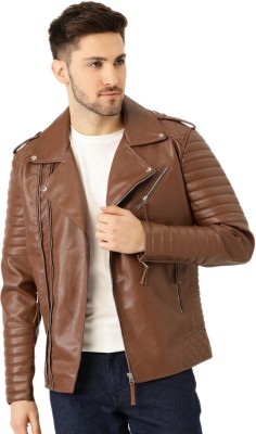 Leather Retail Full Sleeve Solid Men Jacket