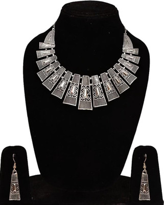 Darsha Collections Alloy Black Silver Silver Jewellery Set(Pack of 1)