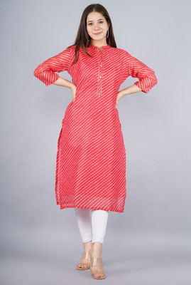 80% OFF on Sovniikurtis Women Leheriya Straight Kurta(Red) 80% OFF on Sovniikurtis Women Leheriya Straight Kurta(Red)