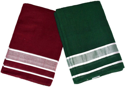 Feather Green Solid Red, Green Lungi