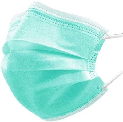 Adwit 3 Ply Mask With Inbuilt Nose Pin, Unbreakable & Ultra Soft Ear loop, 3 Layer Pharmaceutical Breathable Surgical Pollution Free Face Mask with one Meltblown Layer Two Soft Non Woven Fabric Layer With ISO, CE, FDA, WHO-GMP For Men, Women and Kids Green Surgical Mask Water Resistant Surgical Mask