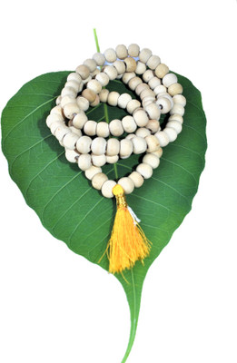 ng gems Laboratory Certified Sandalwood Rosary/Chandan mala 108 Beads (6mm) - Light Brown Color - Chandan -8 Wood Chain