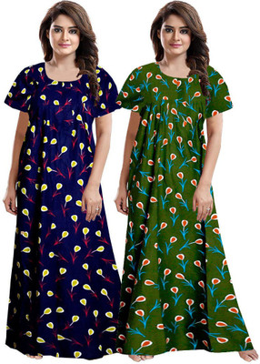 Sarthak Creation Women Nighty Set(Multicolor)