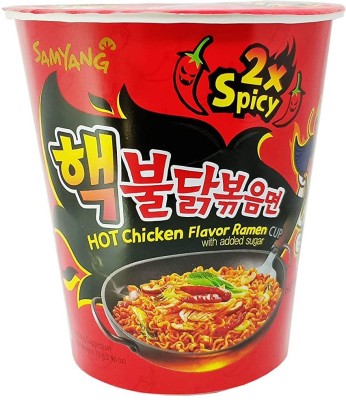 Samyang 2xspicy Buldak Hot Chicken cup Noodles -70gm (Pack of 1) (Imported) Cup Noodles Non-vegetarian (70 g) Cup Noodles Non-vegetarian(70 g)