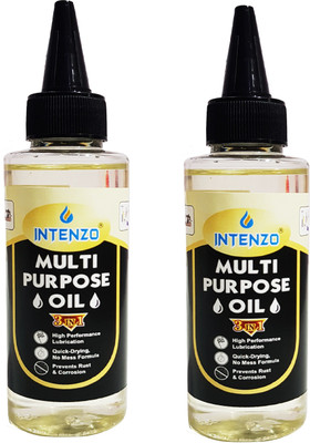 intenzo 3in1 Multipurpose Oil Lubricant For Sewing Machine , Home Appliances All Purpose pack of 2 each in 125 ml Manual Pump(125 g Pack of 2)