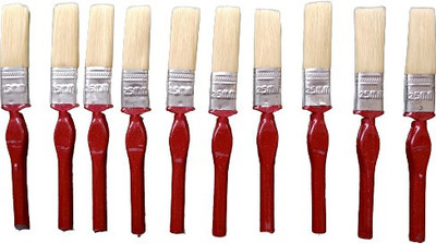 SONAM 1 INCH PAINT BRUSH(Set of 10, Red, Black)