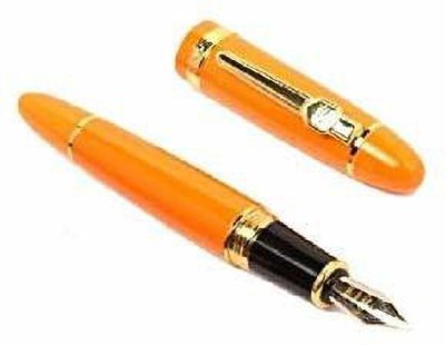 Levin 159 fountain pen Gold leaf orange Medium Nib With Golden Trims Fountain Pen(Ink Color - Blue)