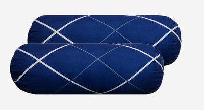 GKM Microfibre Geometric Sleeping Pillow Pack of 2(Blue)