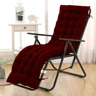 curious lifestyle Cotton Solid Chair Pad Pack of 1(Maroon)
