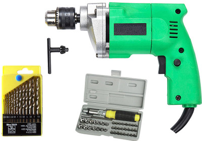 Shopper52 10mm Powerful Electric Drill Machine with 13Pcs Drill Bit Set and 41 Pcs Toolkit Screwdriver DR13B41T-N Angle Drill(10 mm Chuck Size)