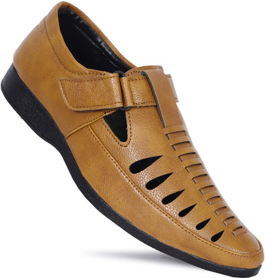 Swati enterprises Men Sandals(Tan , 9)