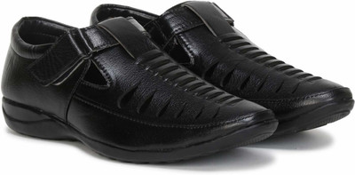 VISHU 4 U Men Sandals(Black , 10)