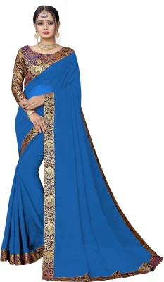 Nikki Bela Self Design Bollywood Georgette Saree(Light Blue)