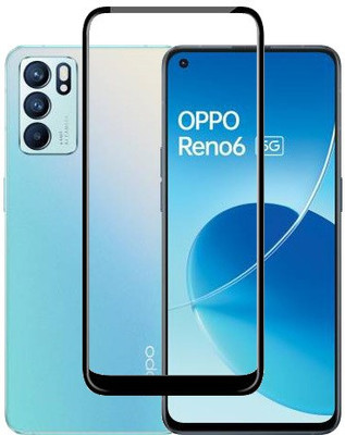 HOBBYTRONICS Edge To Edge Tempered Glass for OPPO RENO6, OPPO RENO6 5G(Pack of 1)