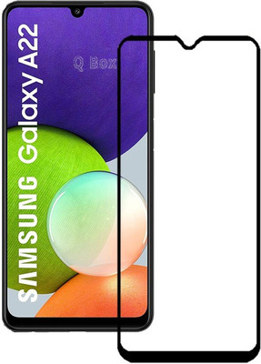 Q Box Edge To Edge Tempered Glass for Samsung Galaxy A22(Pack of 1)