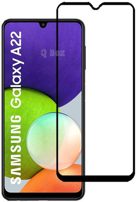 Q Box Edge To Edge Tempered Glass for Samsung Galaxy A22(Pack of 1)