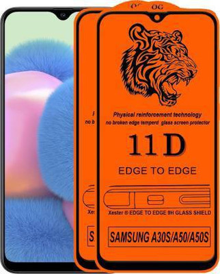 kentop Edge To Edge Tempered Glass for SAMSUNG GALAXY A30s(Pack of 2)