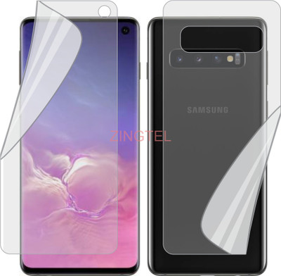 ZINGTEL Front and Back Screen Guard for SAMSUNG GALAXY S10 (Edge To Edge Full Coverage TPU)(Pack of 2)
