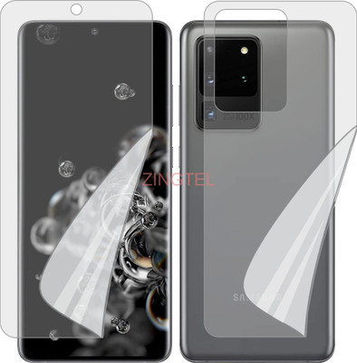 ZINGTEL Front and Back Screen Guard for SAMSUNG GALAXY S20 ULTRA 5G (Edge To Edge Full Coverage TPU)(Pack of 2)