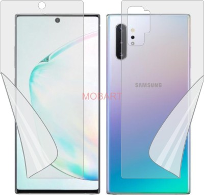 MOBART Front and Back Screen Guard for SAMSUNG GALAXY NOTE 10 PLUS (Edge To Edge Full Coverage TPU)(Pack of 2)