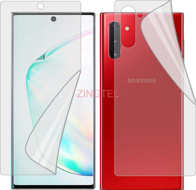 ZINGTEL Front and Back Screen Guard for SAMSUNG GALAXY NOTE 10 (Edge To Edge Full Coverage TPU)(Pack of 2)