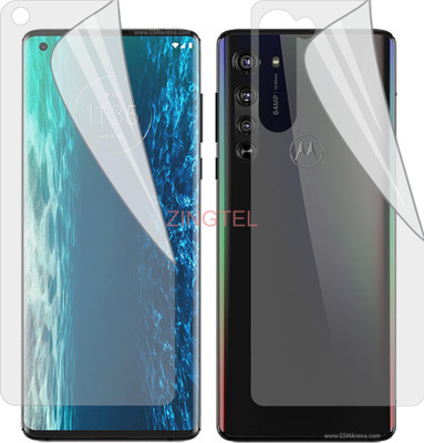 ZINGTEL Front and Back Screen Guard for MOTOROLA MOTO EDGE (Edge To Edge Full Coverage TPU)(Pack of 2)