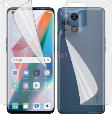 MOBART Front and Back Screen Guard for OPPO FIND X3 PRO (Edge To Edge Full Coverage TPU)(Pack of 2)