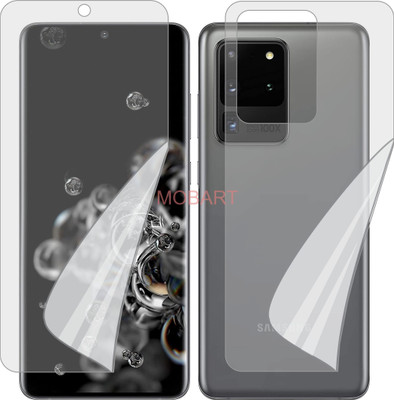 MOBART Front and Back Screen Guard for SAMSUNG GALAXY S20 ULTRA 5G (Edge To Edge Full Coverage TPU)(Pack of 2)