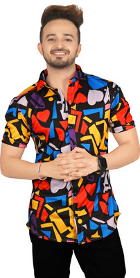 PARALLEL TIMES Men Printed Casual Multicolor Shirt