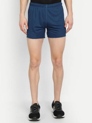 DIDA Solid Men Blue Sports Shorts