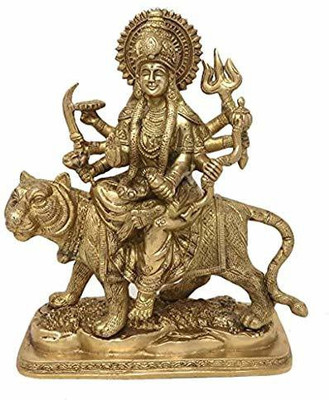 Idolsplace Shri Durga MATA Sitting on Tiger Astadhatu Brass Idol/Byaghra Devi Brass Idol/Durga Bhawani MATA Brass Idol/Katyayani, Bhubaneswari, Mahisa Mardini MATA Brass Idol 300gms Decorative Showpiece - 5 cm(Brass, Gold) Idolsplace Shri Durga MATA Sitting on Tiger Astadhatu Brass Idol/Byaghra Devi Brass Idol/Durga Bhawani MATA Brass Idol/Katyayani, Bhubaneswari, Mahisa Mardini MATA Brass Idol 300gms Decorative Showpiece - 5 cm(Brass, Gold)