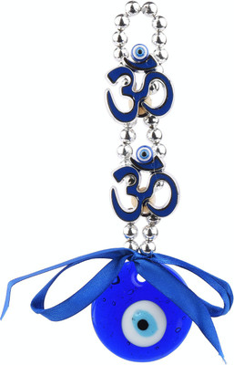 Ryme 2 Om Evil Eye Wall Hanging For Home/Office Decorative Showpiece  -  5 cm(Glass, Blue)