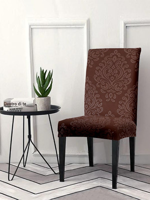 Cortina Polyester 1 Seater Chair Floral Cover(Pack of 1 Brown)