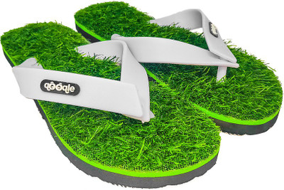3SIX5 Men Slippers(White, Green , 7)