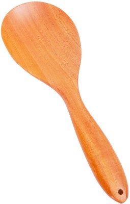 looms & weaves Neem Wood Rice Serving Spoon- 1 Pc Wooden Serving Spoon(Pack of 1)