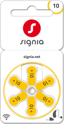 Signia Hearing Aid Battery 10- 6pcs 10966597 Stethoscope Case(Yellow)