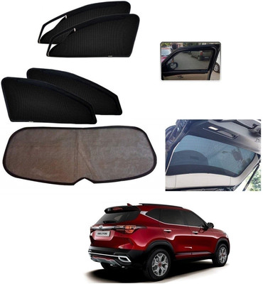 KOZDIKO Side Window, Rear Window Sun Shade For Kia Seltos(Black)